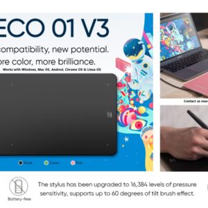 Our Bestseller | 16,384 levels of pressure sensitivity | 10x 6.26 inch Active Area | Works with Windows, Mac OS & Android | 12+1 Months Replacement Warranty |