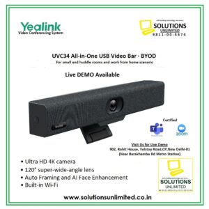 Yealink UVC34 All-In-One USB Video Bar - BYOD